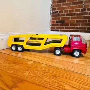Vintage 1970's Mighty Tonka Pressed Steel 34" Car Carrier Transporter #3991